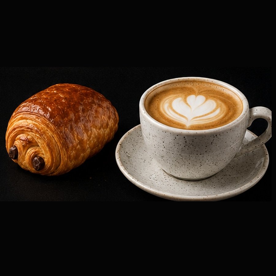 Pain au Chocolat + Cappuccino